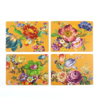 Flower Market Ochre Cork Back Placemats - Set of 4 image four