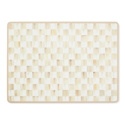 Mocha Check Cork Back Placemats, Set of 4 mackenzie-childs Panama 0