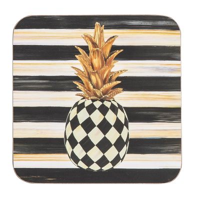 Pineapple Cork Back Coasters, Set of 4 mackenzie-childs Panama 0