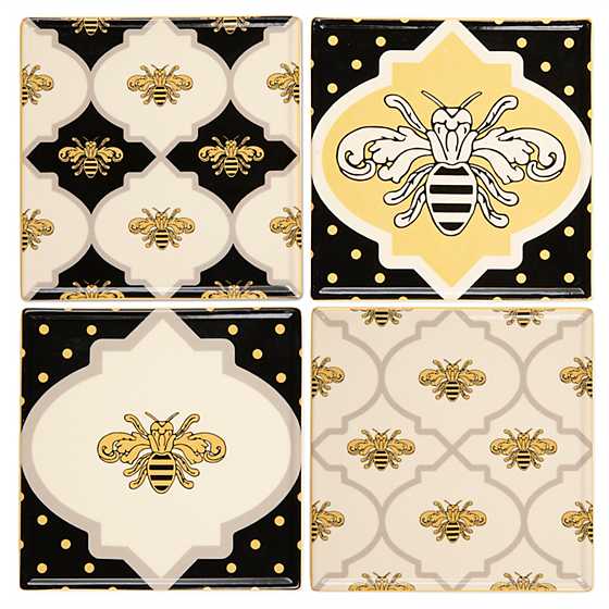 Queen Bee Coasters - Set of 4