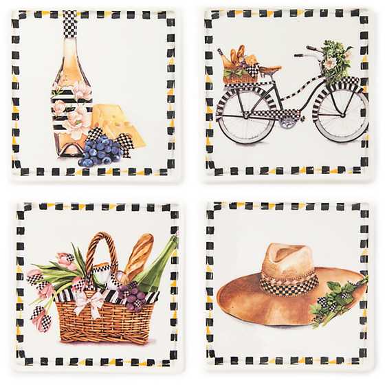 Vino Alfresco Coasters - set of 4 image two
