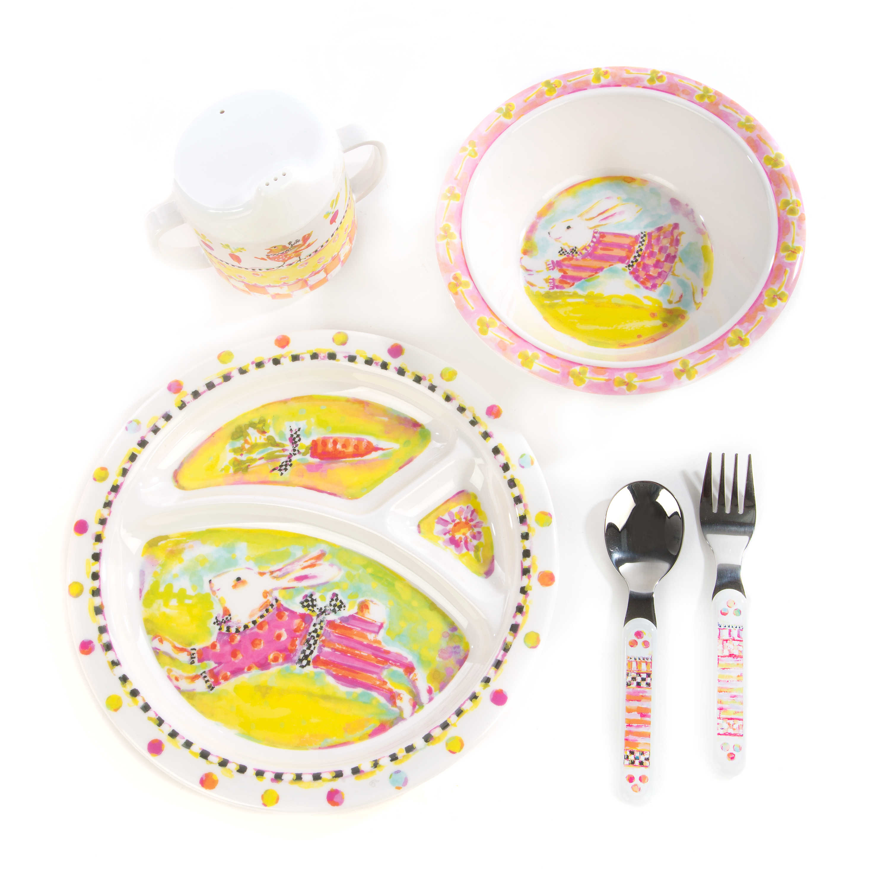 Bunny Toddler's Dinnerware Set mackenzie-childs Panama 0