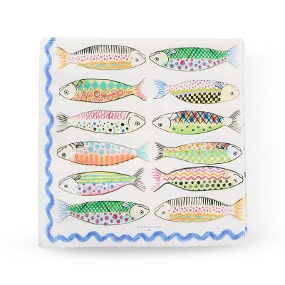 Go Fish Cocktail Paper Napkins mackenzie-childs Panama 0