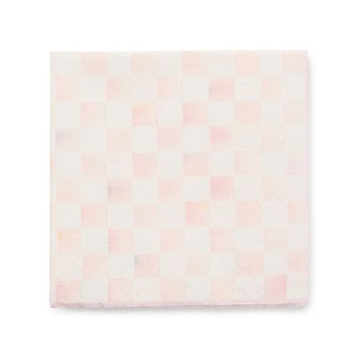 Rosy Check Cocktail Paper Napkins mackenzie-childs Panama 0