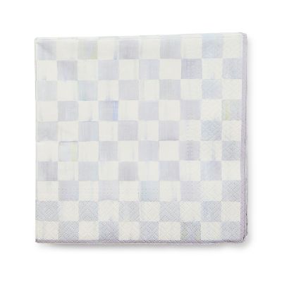 Sterling Check Luncheon Paper Napkins mackenzie-childs Panama 0