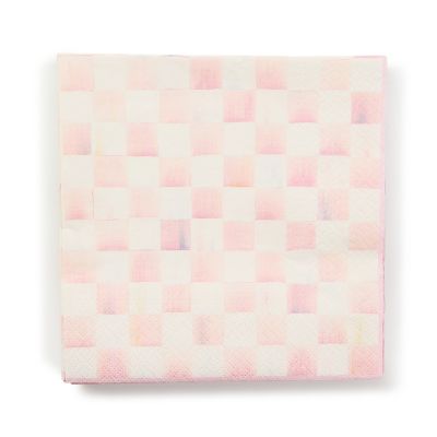 Rosy Check Luncheon Paper Napkins mackenzie-childs Panama 0