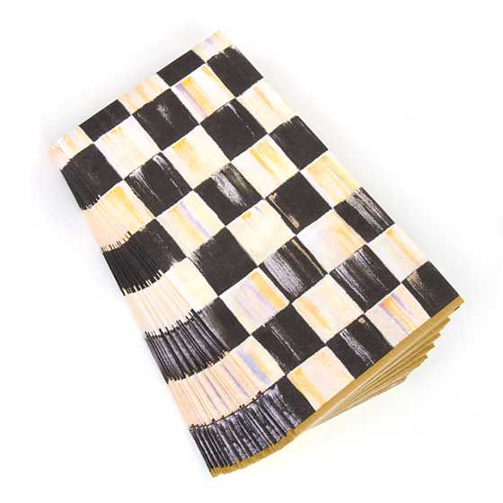 Courtly Check Paper Napkins - Guest - Gold image six