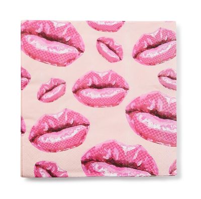 Kiss Me Dinner Paper Napkins mackenzie-childs Panama 0