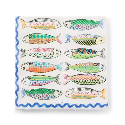 Go Fish Dinner Paper Napkins mackenzie-childs Panama 0