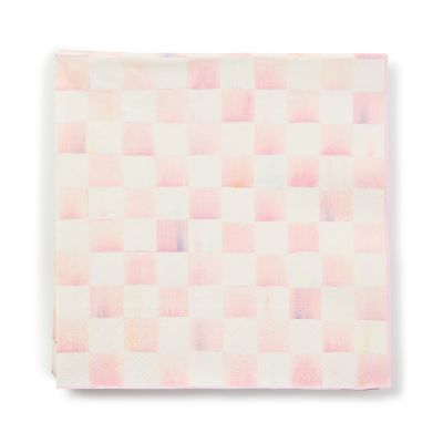 Rosy Check Dinner Paper Napkins mackenzie-childs Panama 0