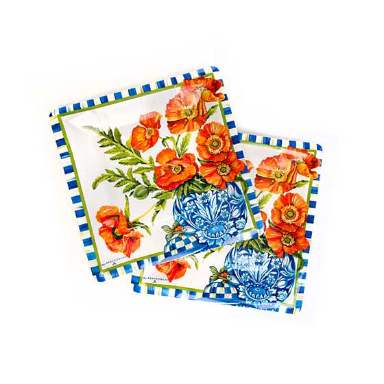 Ming Poppies Paper Plates - Salad/Dessert image one