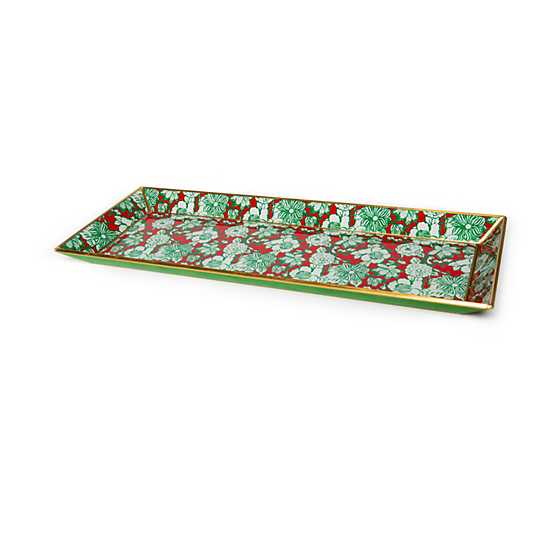Winter Bouquet Glass Tray - Large image one