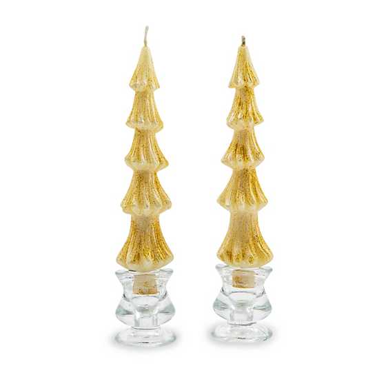 Tree Dinner Candles - 8" - Ivory - Set of 2 image two