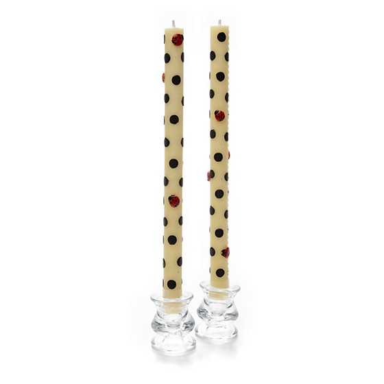 Lady Bug Dot Dinner Candles - Set of 2 image two