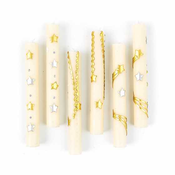 Mini Dinner Candles - Stars - Set of 6 image two