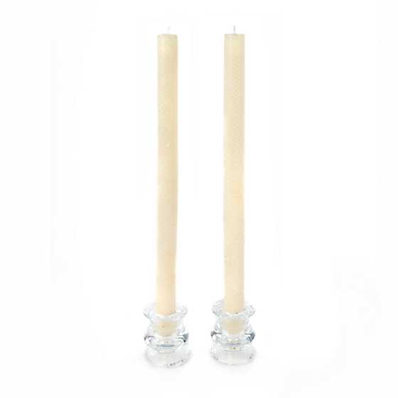 Shimmer Dinner Candles - Pearl - Set of 2 image two