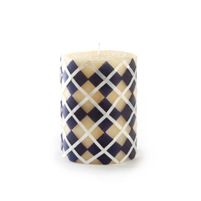 MacKenzie-Childs | Argyle Pillar Candle - 4