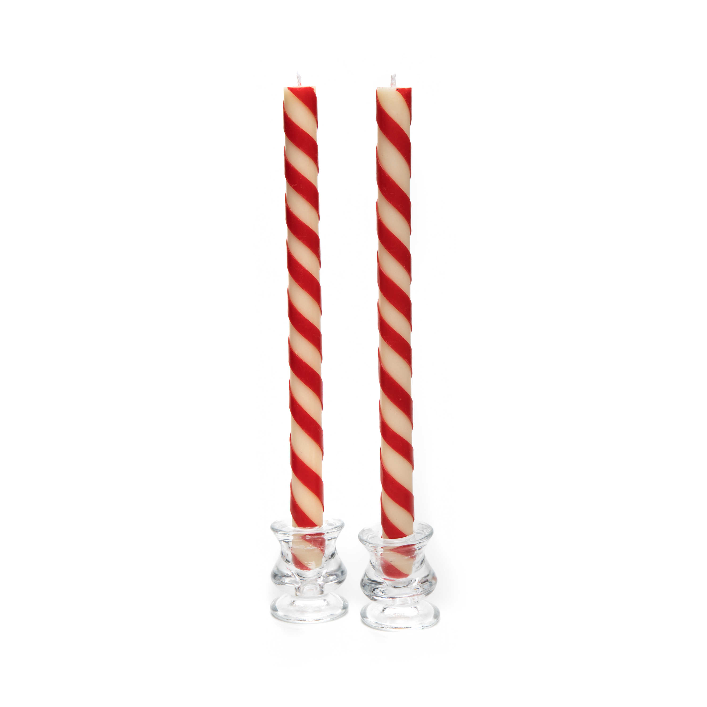 Candy Cane Dinner Candles - Set of 2 mackenzie-childs Panama 0
