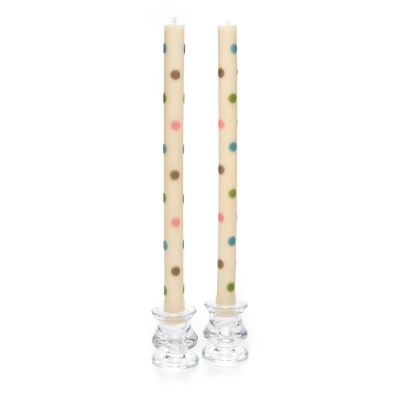 Multi Dots Pastel Dinner Candles, Set of 2 mackenzie-childs Panama 0