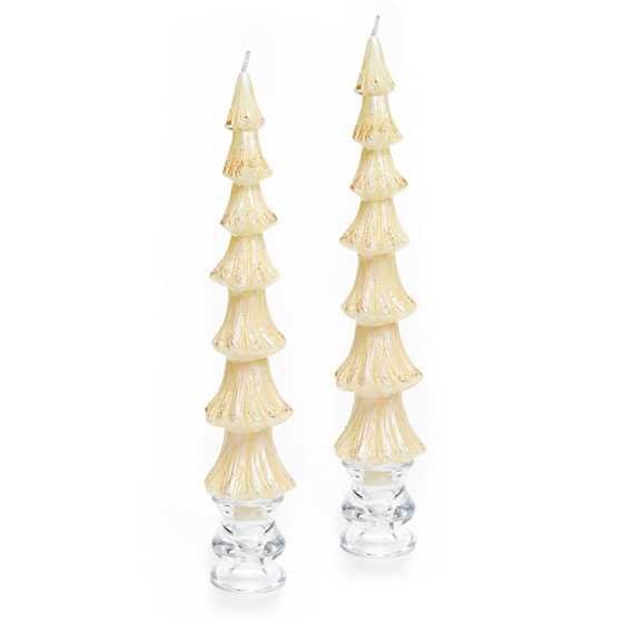 Tree Dinner Candles - Ivory - Set of 2