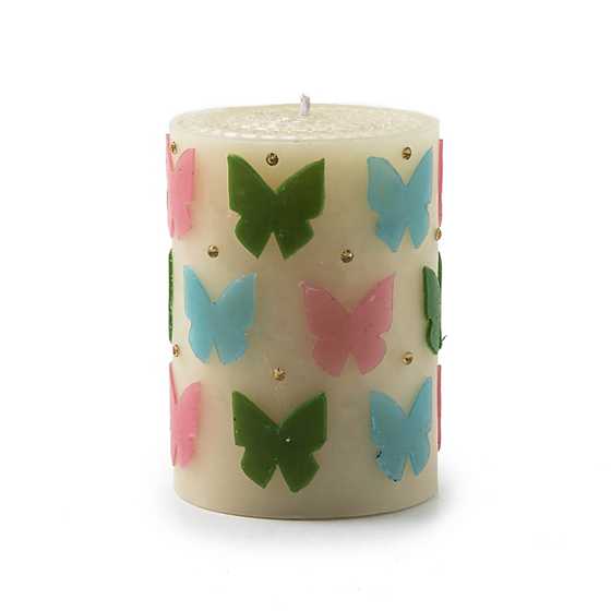 Butterfly Pastel 4" Pillar Candle