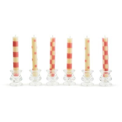 Pink Mini Dinner Candles, Set of 6 mackenzie-childs Panama 0