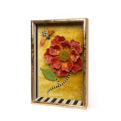 Beaded Peony Shadow Box mackenzie-childs Panama 0