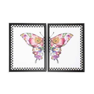 Flower Market Butterfly Wall Art, Set of 2 mackenzie-childs Panama 0