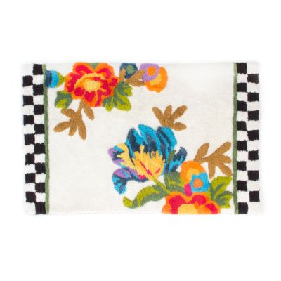 White Flower Market Standard Bath Rug mackenzie-childs Panama 0