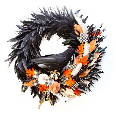 MacKenzieChilds Nevermore Feather Wreath Large