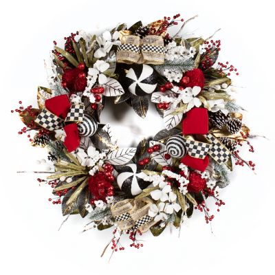 Checkmate Christmas Wreath mackenzie-childs Panama 0