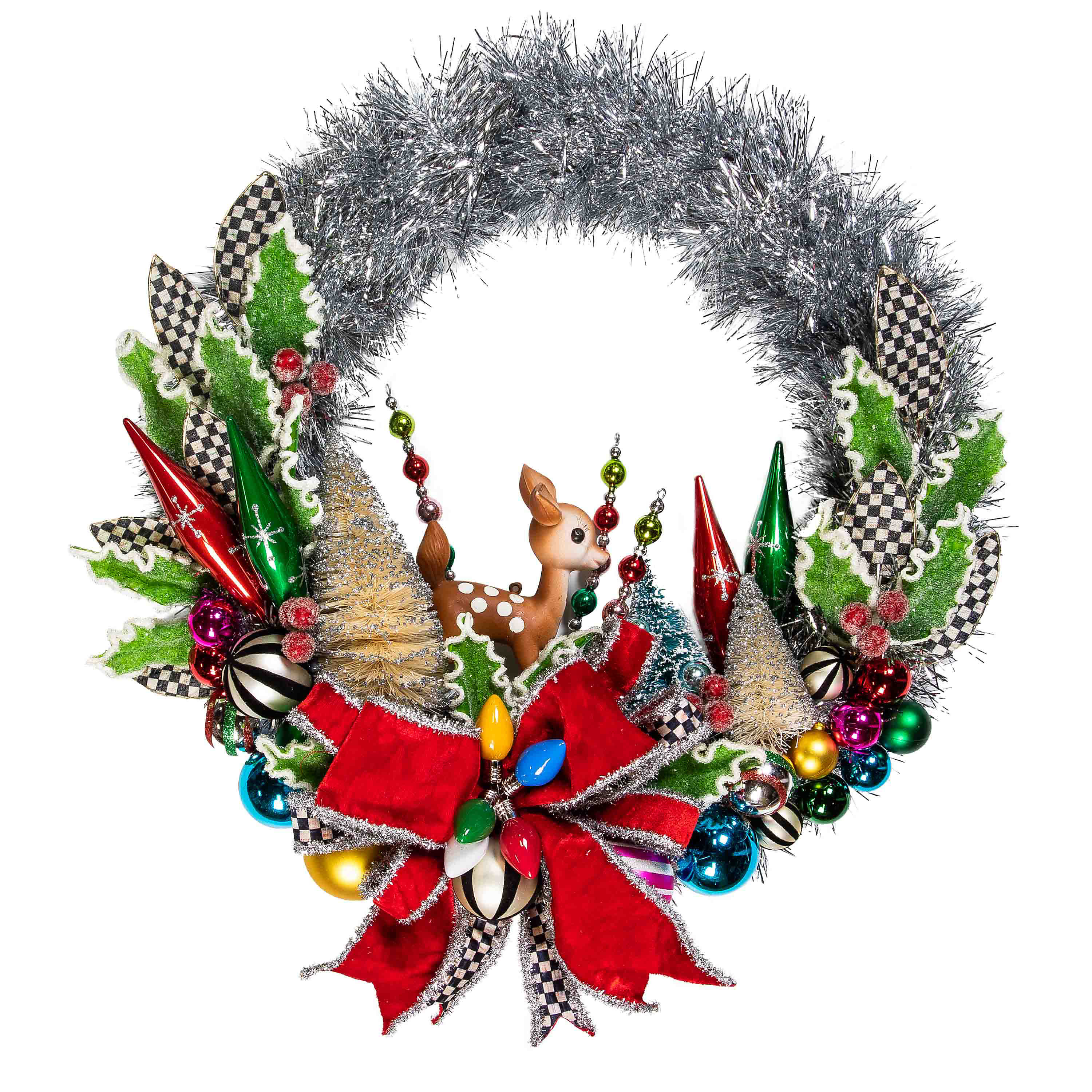 Granny Kitsch Tinsel Wreath mackenzie-childs Panama 0