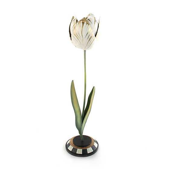 Tulip Candle Holder - Gold & Ivory - Large image one