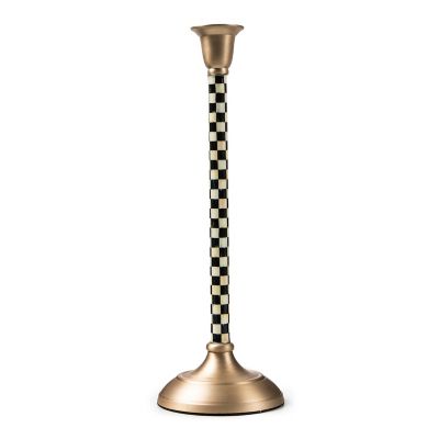 Courtly Check Large Candlestick mackenzie-childs Panama 0