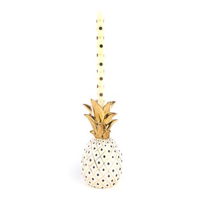 MacKenzieChilds Pineapple Candle Holder Large White