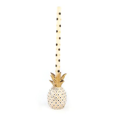 MacKenzieChilds Pineapple Candle Holder Small White