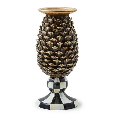 Pinecone Short Pillar Candle Holder mackenzie-childs Panama 0