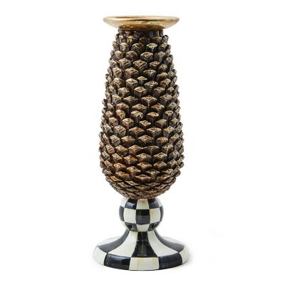 Pinecone Tall Pillar Candle Holder mackenzie-childs Panama 0