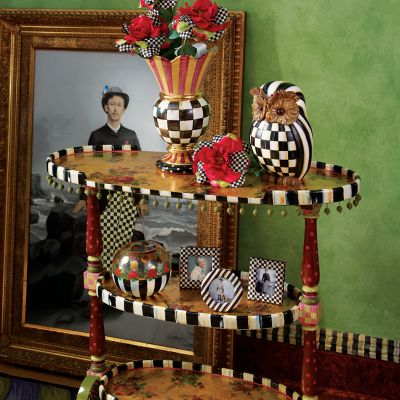 MacKenzieChilds Courtly Check Rose Red