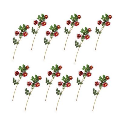 Wild Rose Spray Bouquet - Red - Set of 12 mackenzie-childs Panama 0