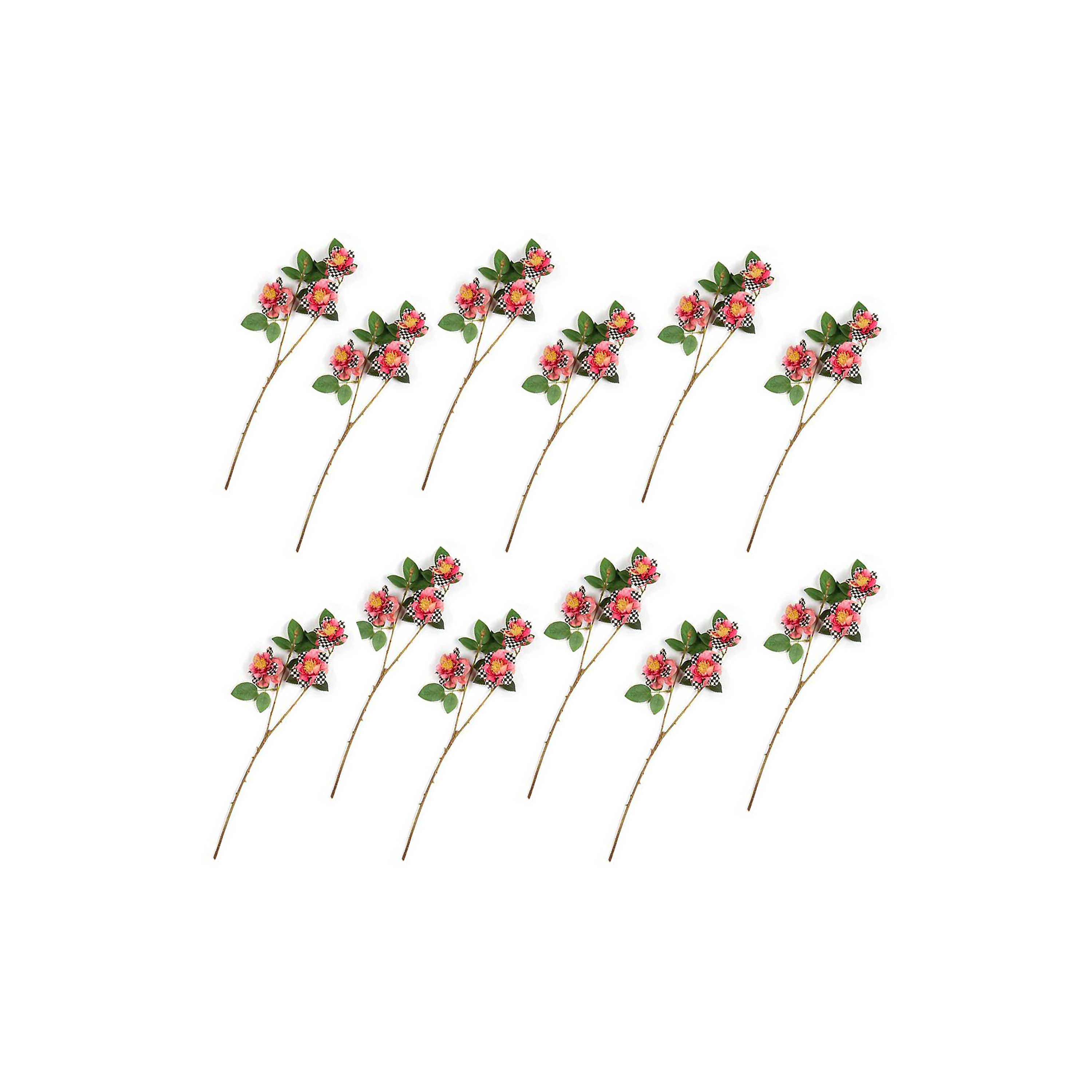 Wild Rose Spray Bouquet - Pink - Set of 12 mackenzie-childs Panama 0