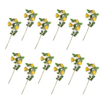 Wild Rose Spray Bouquet - Yellow - Set of 12 mackenzie-childs Panama 0