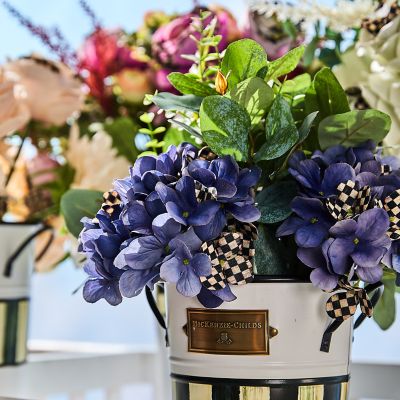 purple hydrangea arrangement