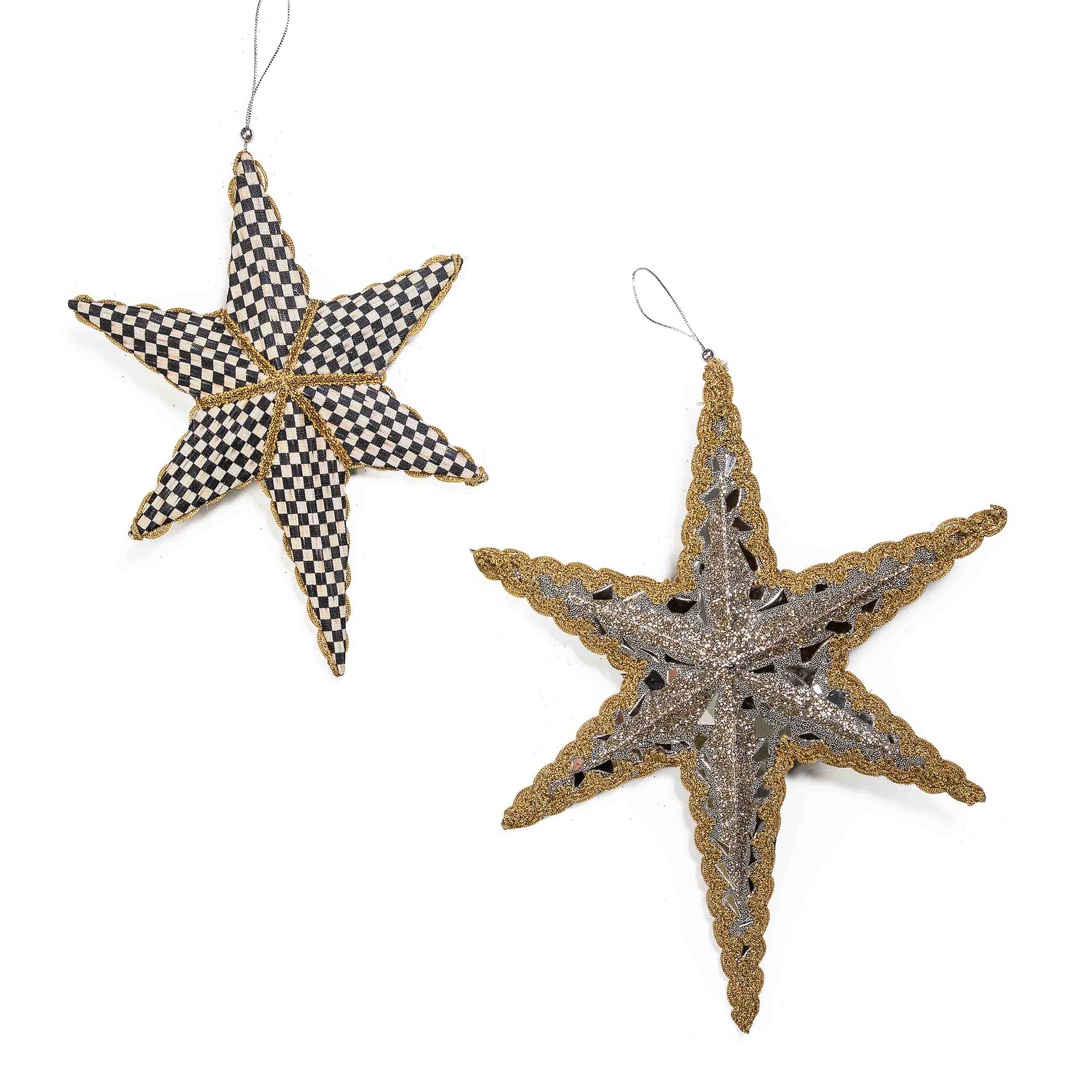 Glam Up Star Ornaments, Set of 2 mackenzie-childs Panama 0
