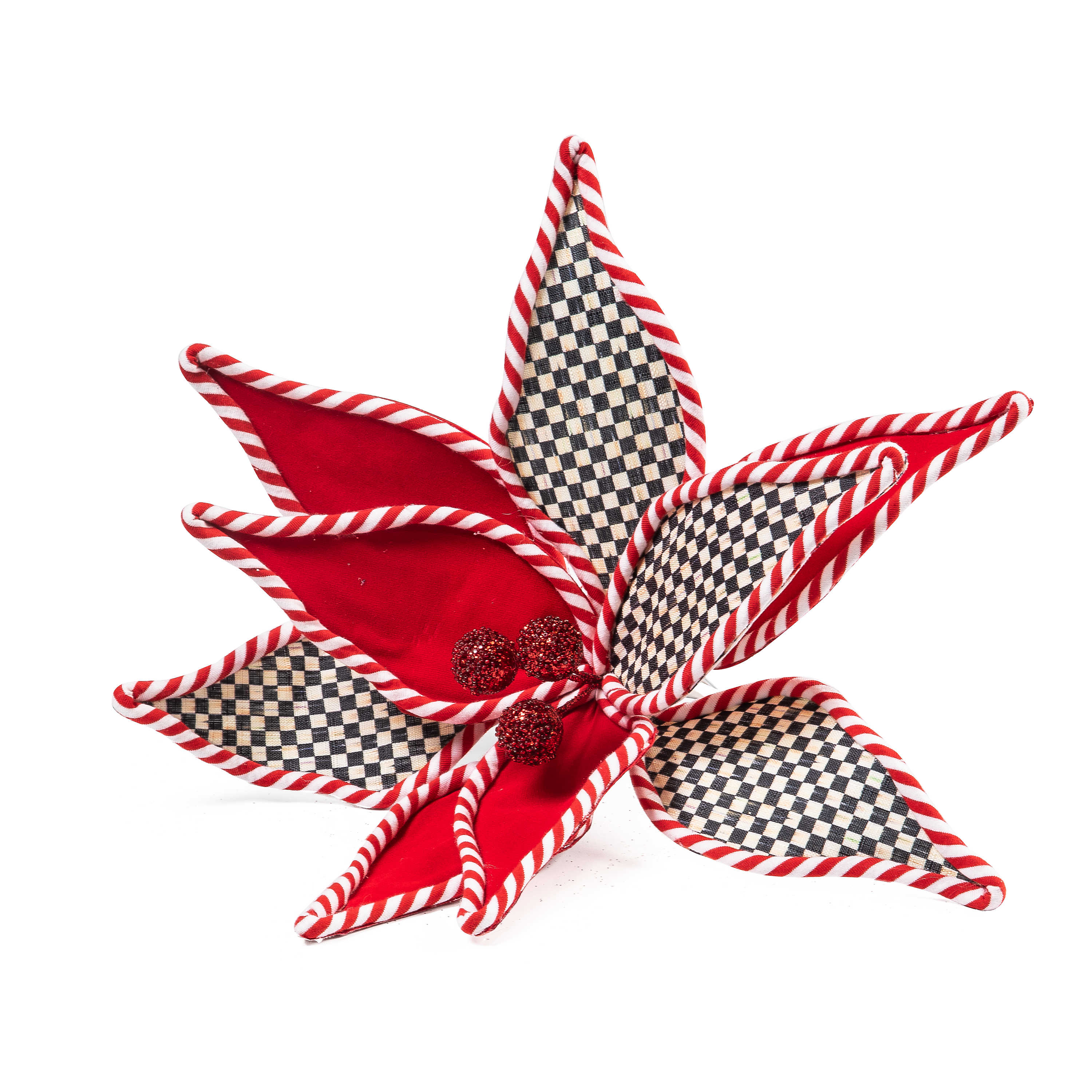 Peppermint Stripe Jumbo Flower Clip mackenzie-childs Panama 0