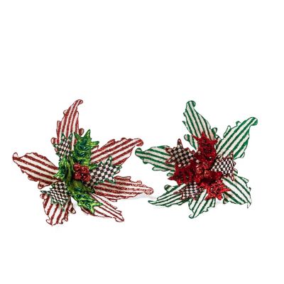 Granny Kitsch Poinsettia Clips, Set of 2 mackenzie-childs Panama 0