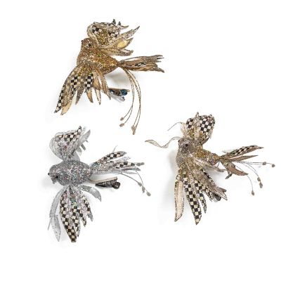 Glam Up Bird Clips, Set of 3 mackenzie-childs Panama 0