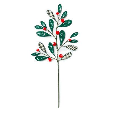 Cozy Christmas Mistletoe Spray Stem mackenzie-childs Panama 0