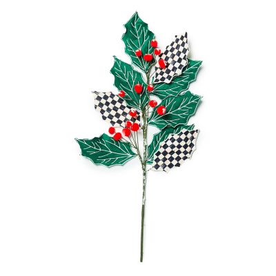 Cozy Christmas Holly Spray Stem mackenzie-childs Panama 0