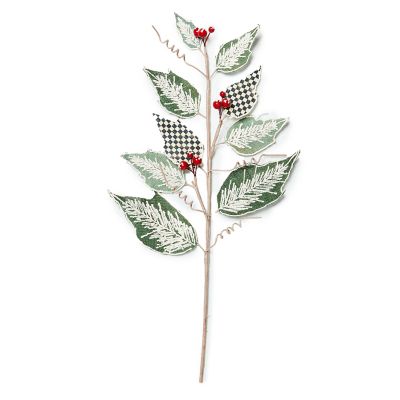 Farmhouse Holiday Leaf Spray Stem mackenzie-childs Panama 0